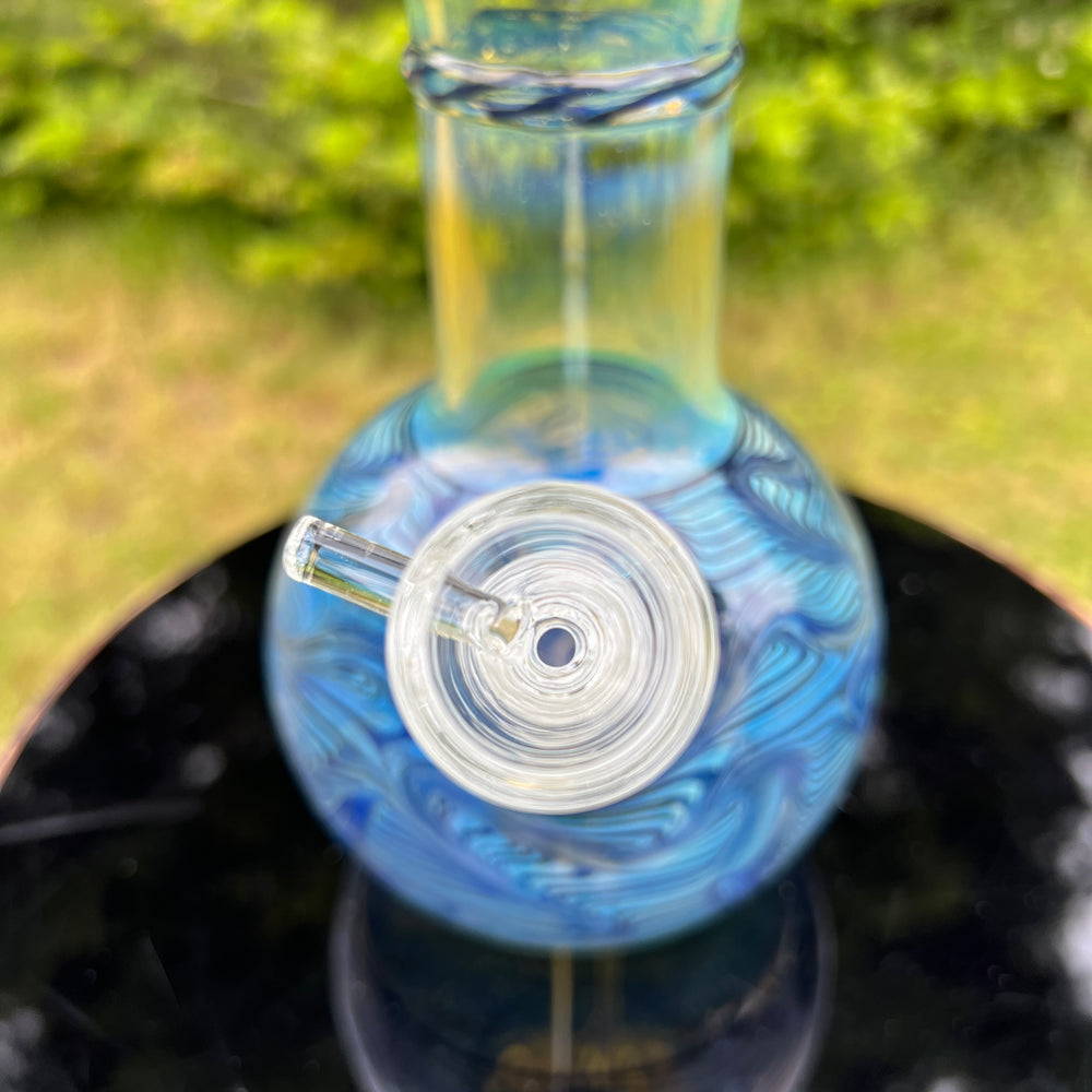 50x5 16" Ripple Fume Bubble Bong Glass Pipe TG   