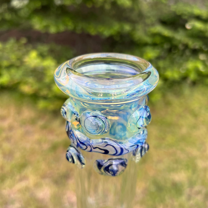 50x5 16" Ripple Fume Bubble Bong Glass Pipe TG   