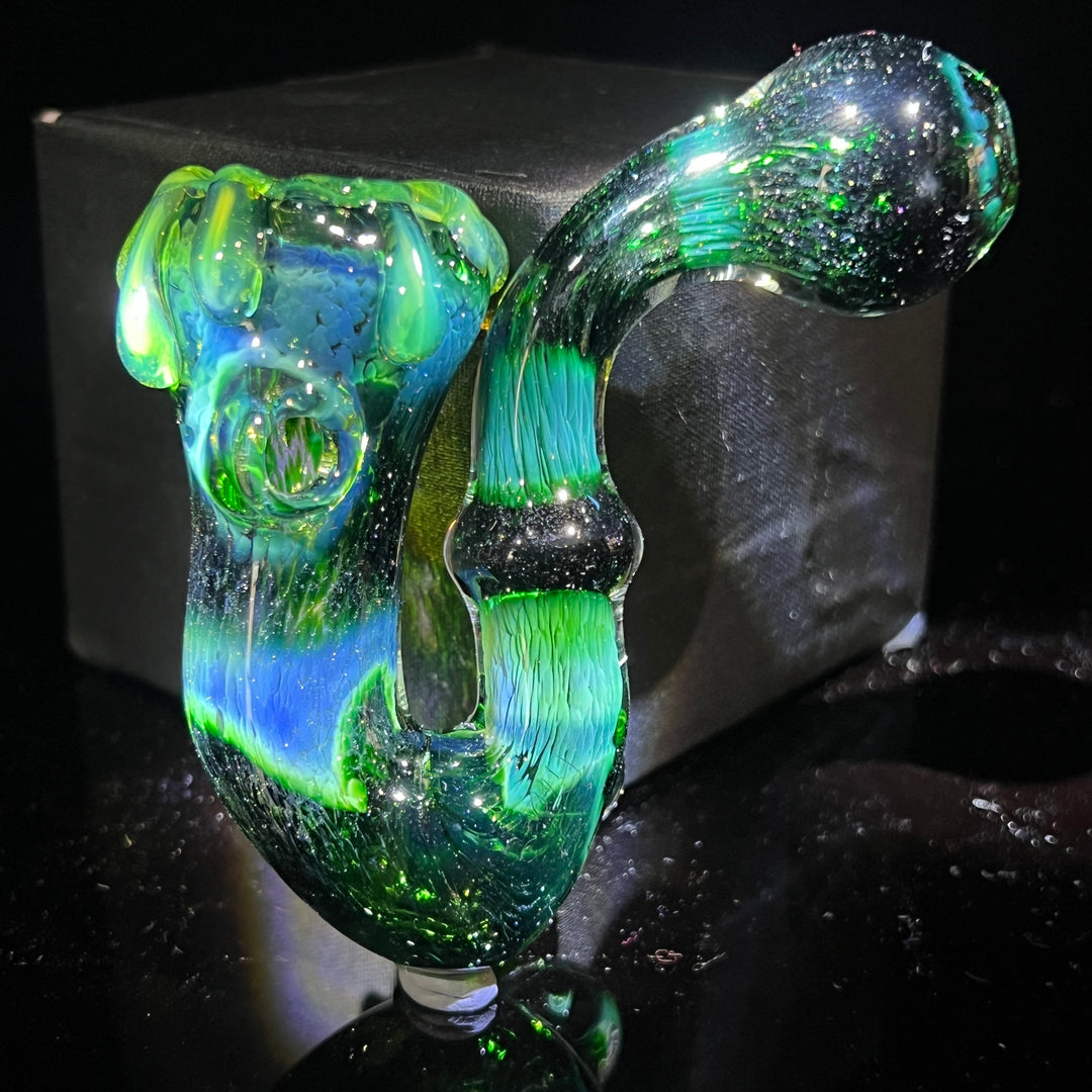 Experimental Jade Mushroom Slime Drip Sherlock Glass Pipe Beezy Glass   