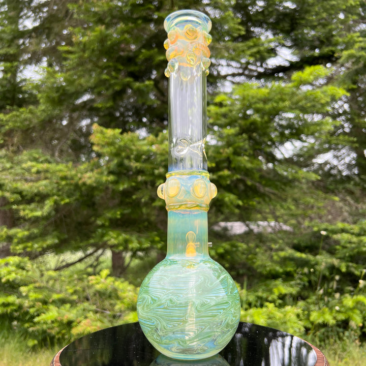 50x5 16" Ripple Fume Bubble Bong Glass Pipe TG   