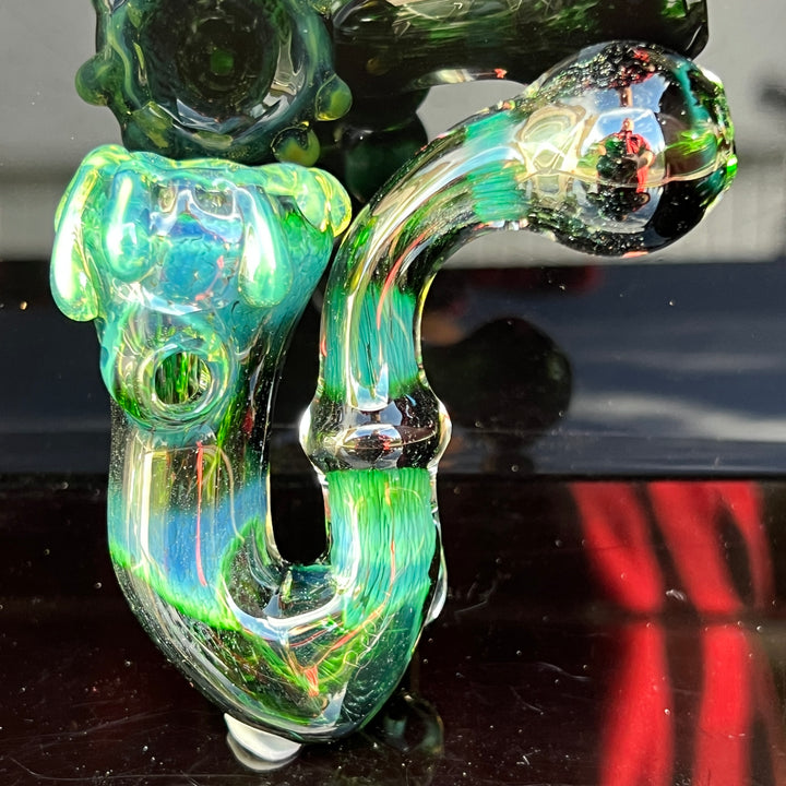 Experimental Jade Mushroom Slime Drip Sherlock Glass Pipe Beezy Glass   