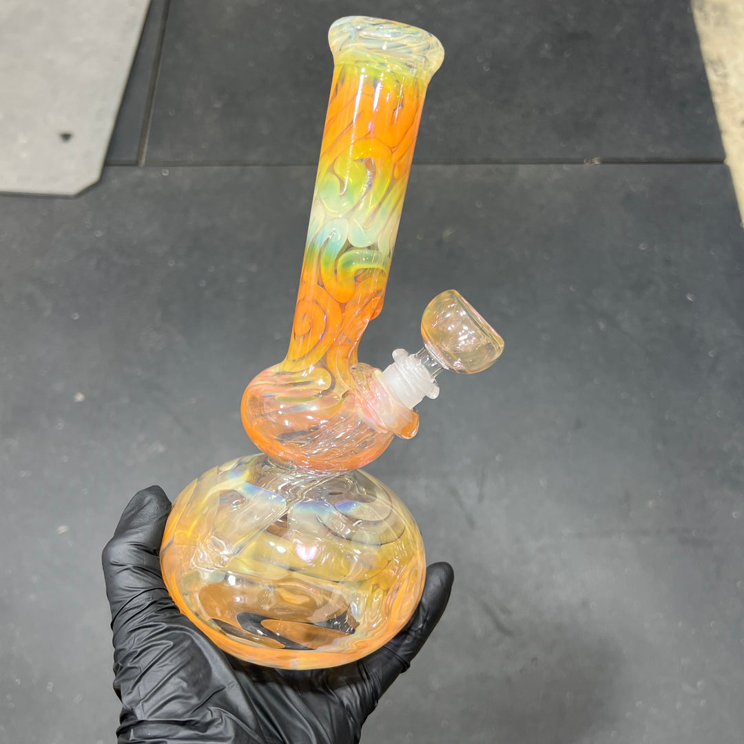 9.5" Fumed Double Bubble Bong Glass Pipe Mary Jane's Glass