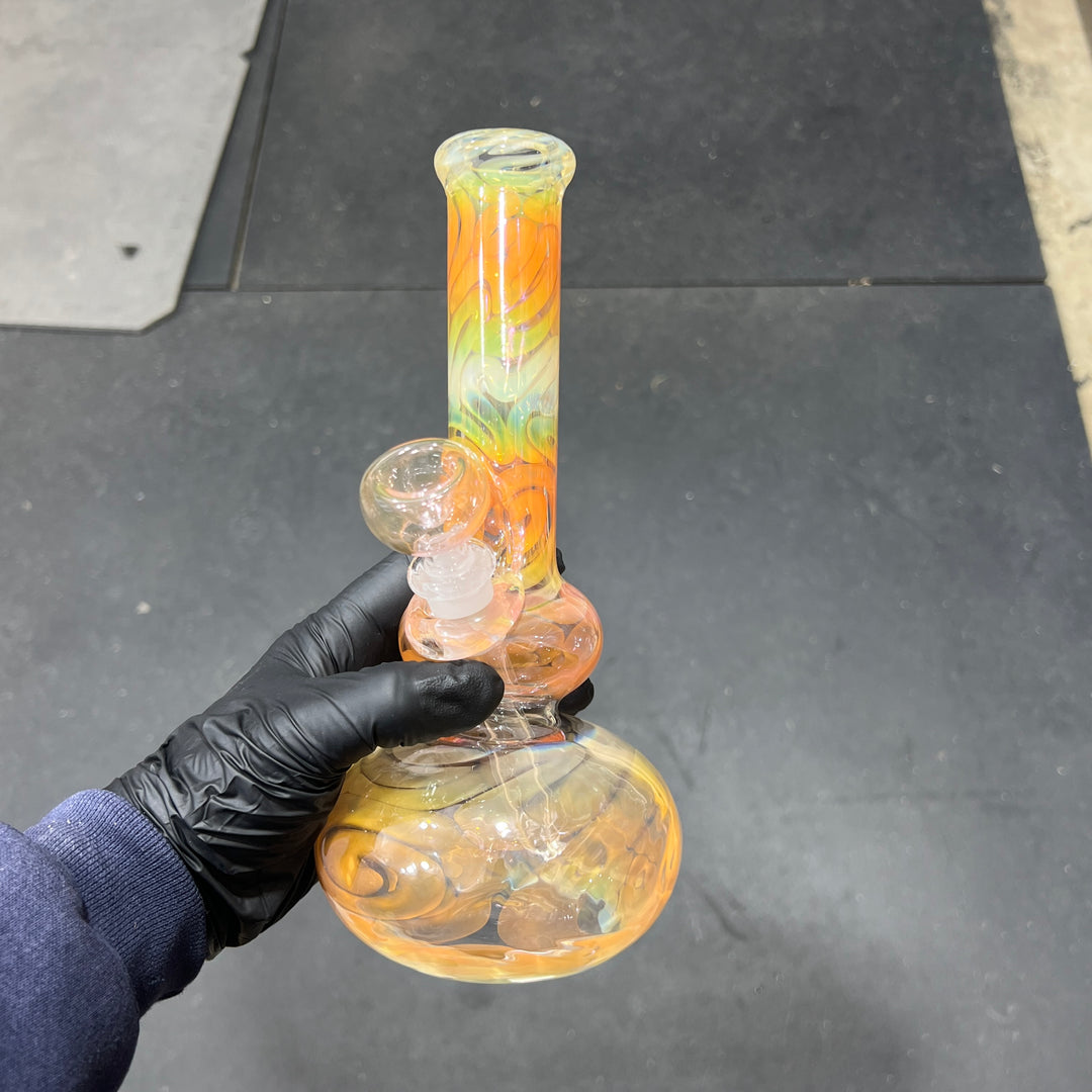 9.5" Fumed Double Bubble Bong Glass Pipe Mary Jane's Glass