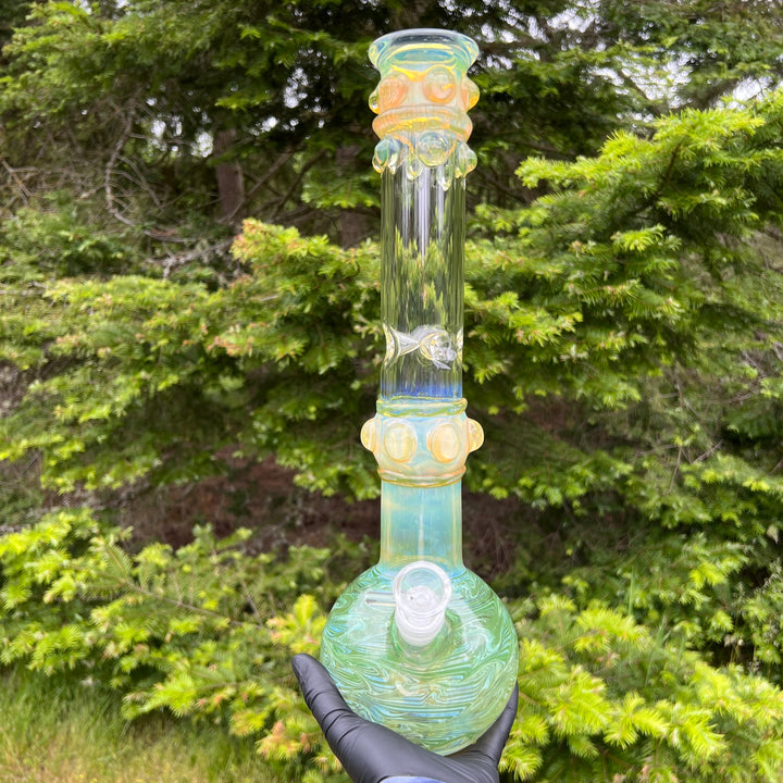 50x5 16" Ripple Fume Bubble Bong Glass Pipe TG   