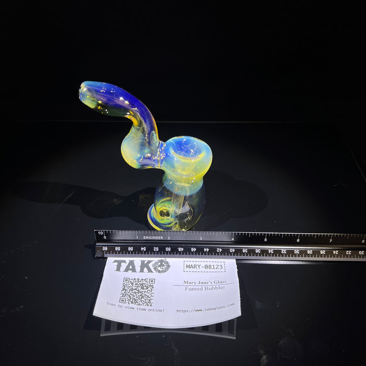 Fumed Bubbler Glass Pipe Mary Jane's Glass