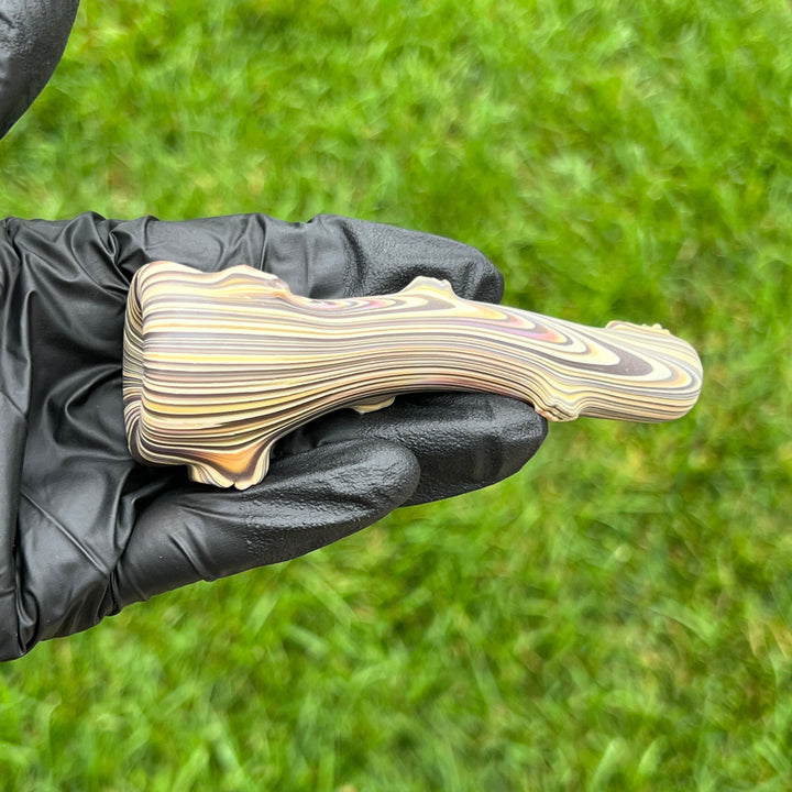 Woodgrain Chillum Glass Pipe Wazoo Glass   