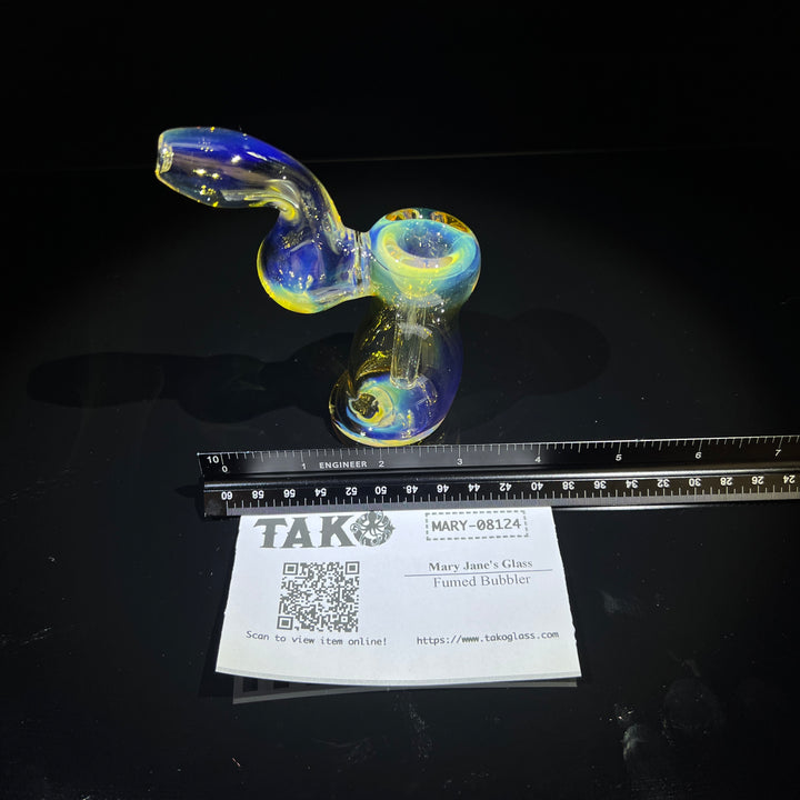 Fumed Bubbler Glass Pipe Mary Jane's Glass