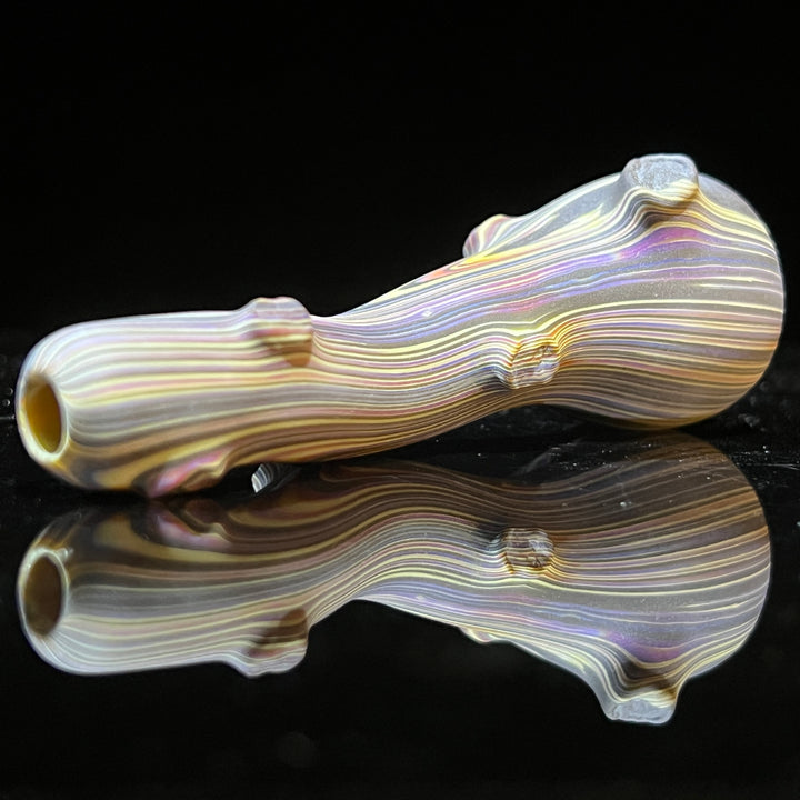 Wood Grain Chillum Glass Pipe Wazoo Glass   