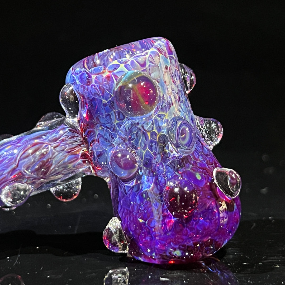 Martian Bubbler + Purple Marble hammer Combo Glass Pipe TG