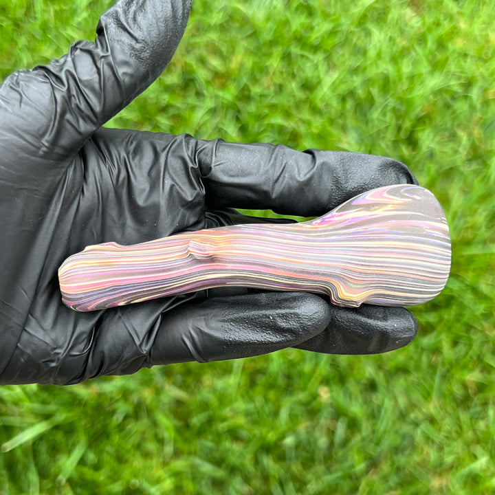 Wood Grain Chillum Glass Pipe Wazoo Glass   