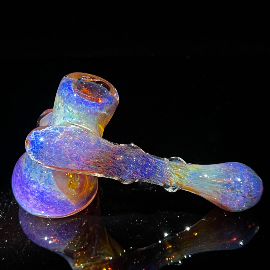 Purple Magic Mushroom Double Opal Sidecar Glass Pipe Beezy Glass   