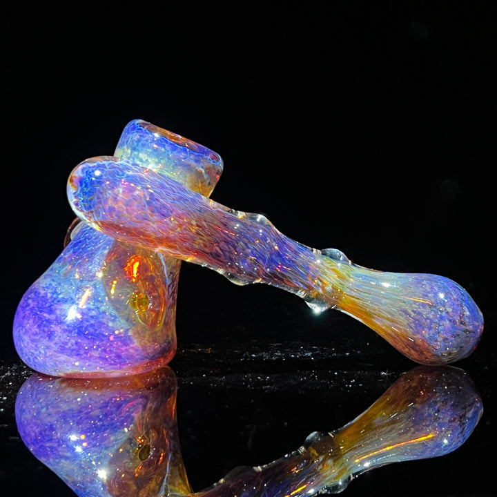 Purple Magic Mushroom Double Opal Sidecar Glass Pipe Beezy Glass   