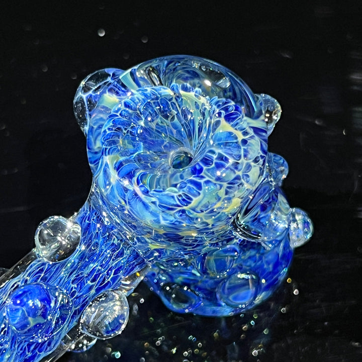 Blue Peanut Pipes + Ocean Blue Marble Hammer Combo Glass Pipe TG   