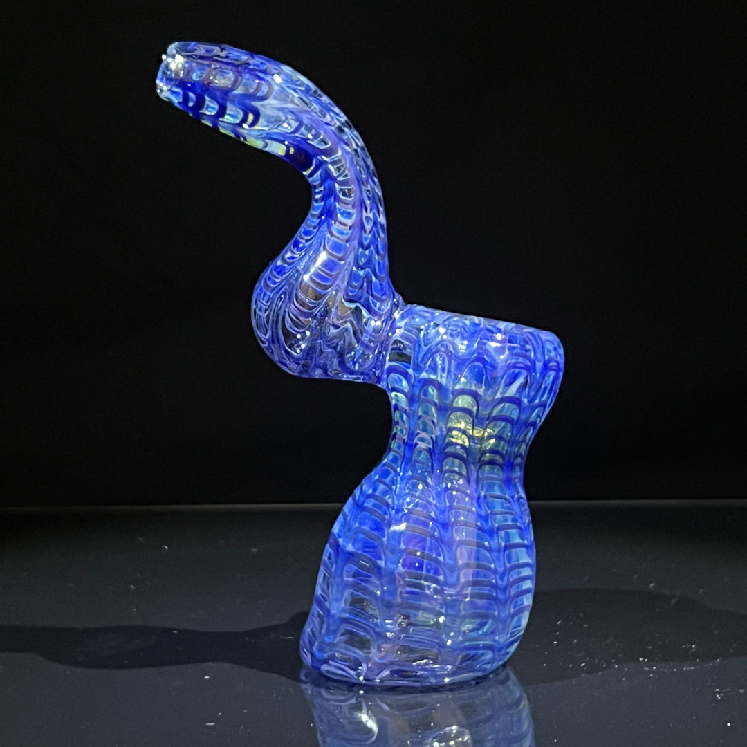 Fumed Color Rake Bubbler Glass Pipe Mary Jane's Glass