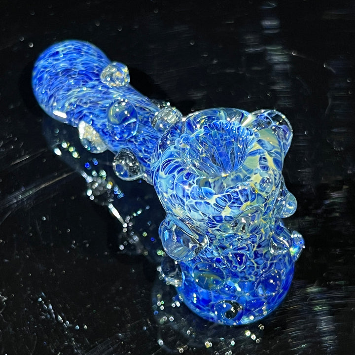 Ocean Blue Marble Hammer Glass Pipe TG   