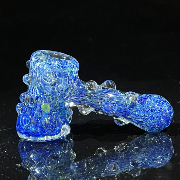 Blue Peanut Pipes + Ocean Blue Marble Hammer Combo Glass Pipe TG   