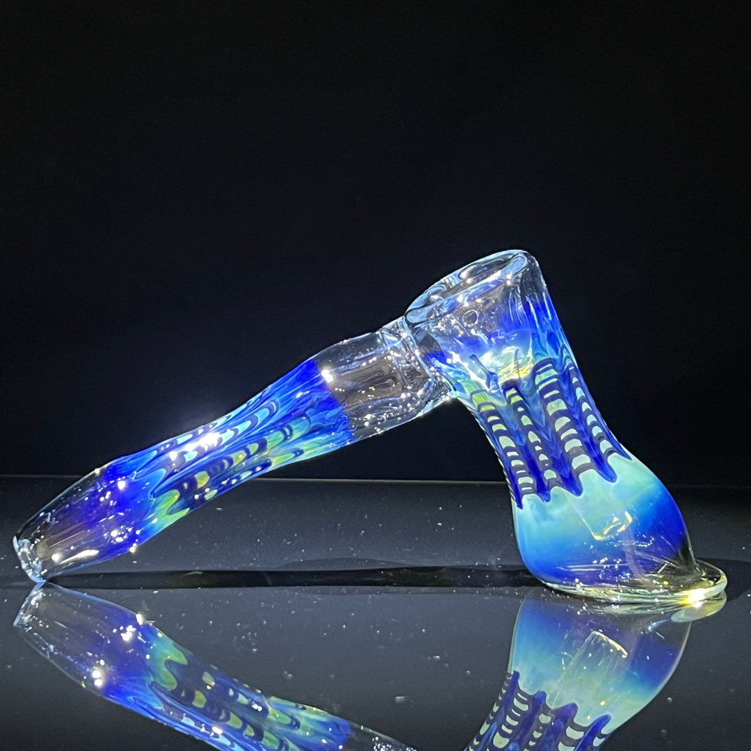 Fumed Color Rake Bubbler Glass Pipe Mary Jane's Glass