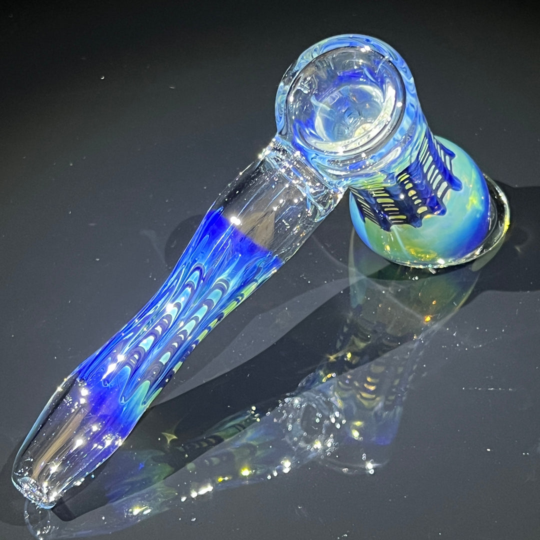 Fumed Color Rake Bubbler Glass Pipe Mary Jane's Glass