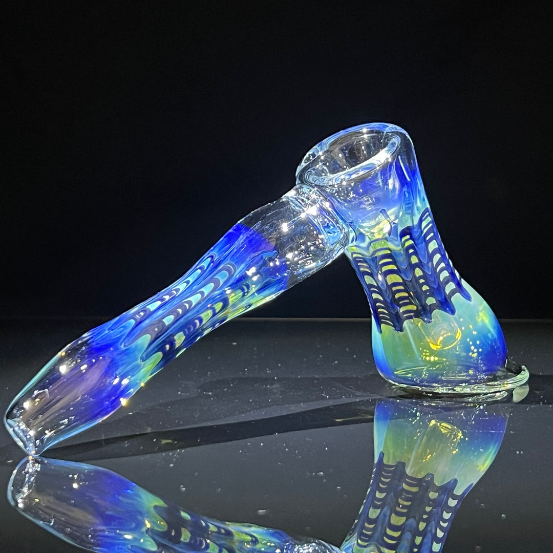 Fumed Color Rake Bubbler Glass Pipe Mary Jane's Glass