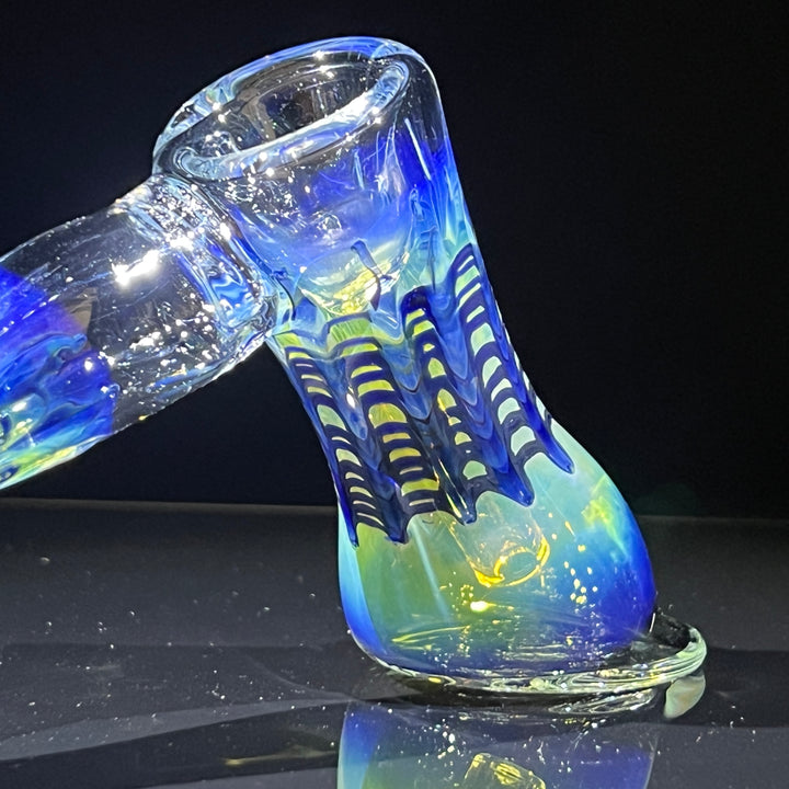 Fumed Color Rake Bubbler Glass Pipe Mary Jane's Glass