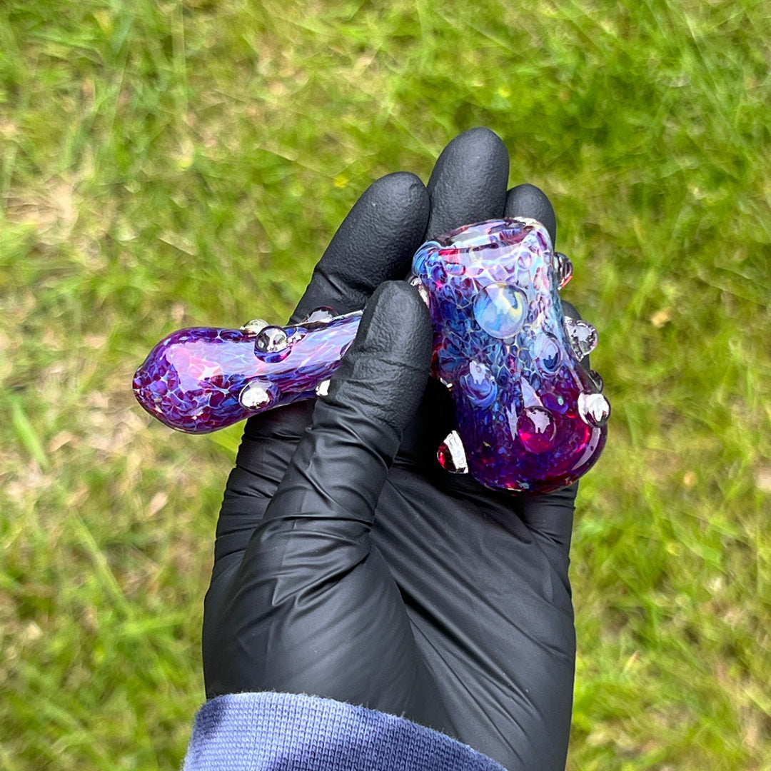 Molten Chaos Droop Hammer + Purple Marble Hammer Combo Glass Pipe Molten Imagination   