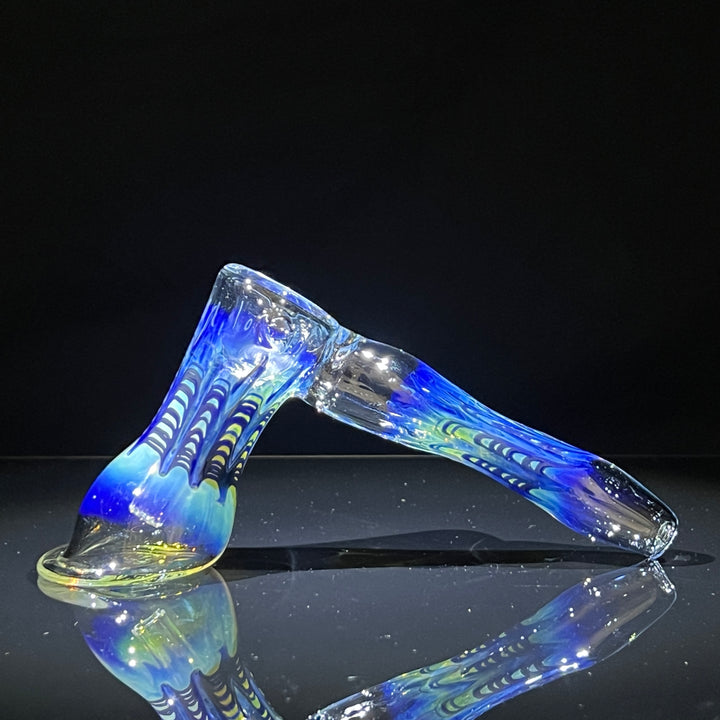 Fumed Color Rake Bubbler Glass Pipe Mary Jane's Glass