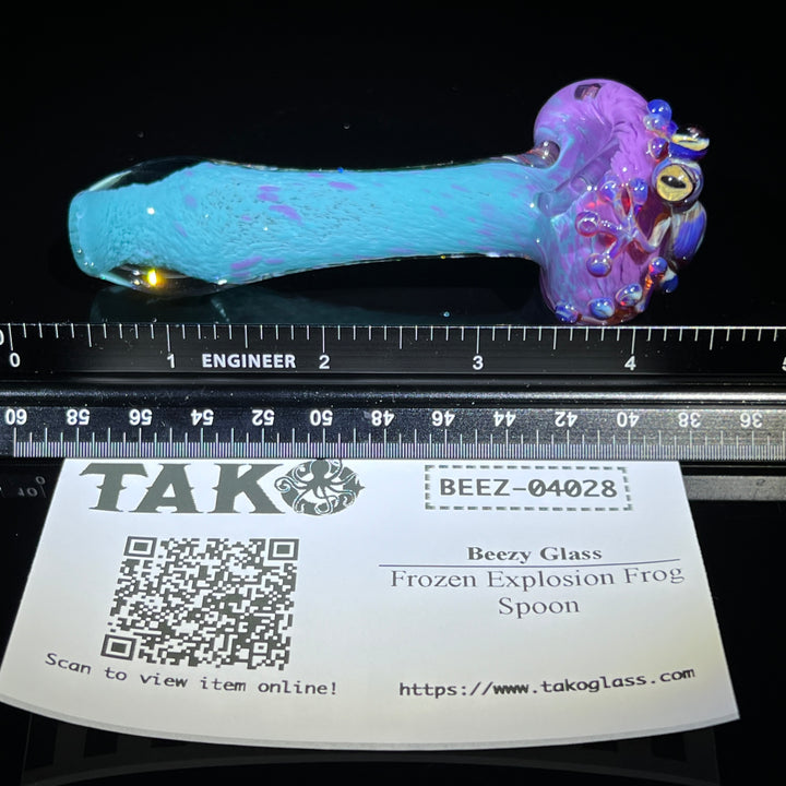 Frozen Explosion Frog Spoon Glass Pipe Beezy Glass   