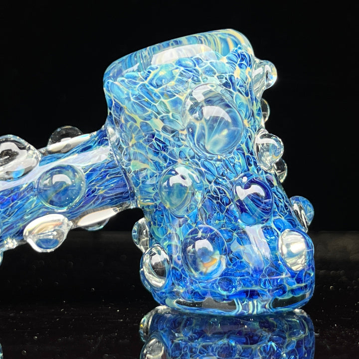 Blue Peanut Pipes + Ocean Blue Marble Hammer Combo Glass Pipe TG   