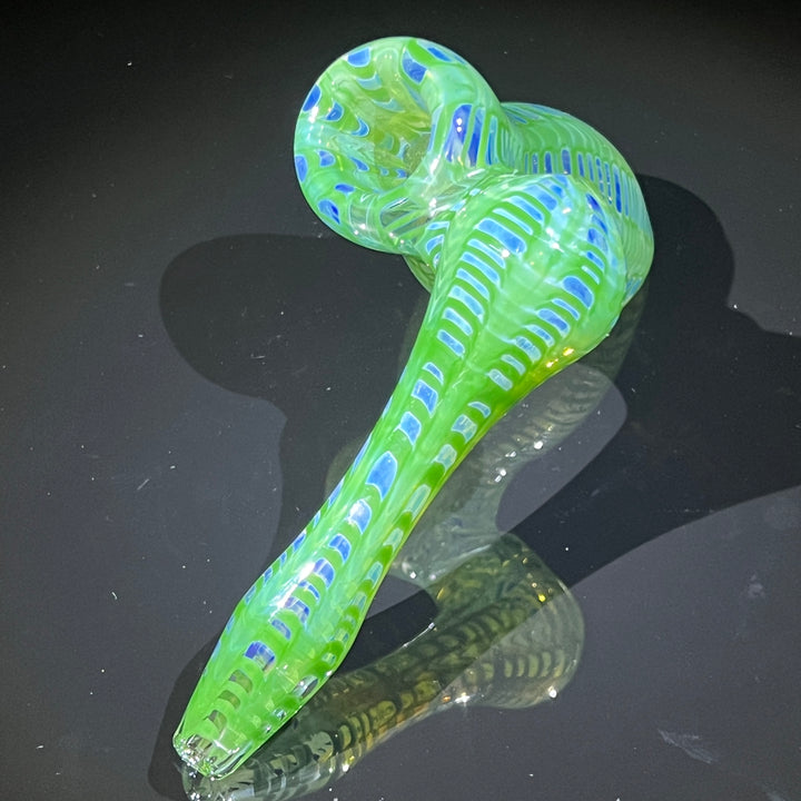 Fumed Color Rake Sidecar Bubbler Glass Pipe Mary Jane's Glass