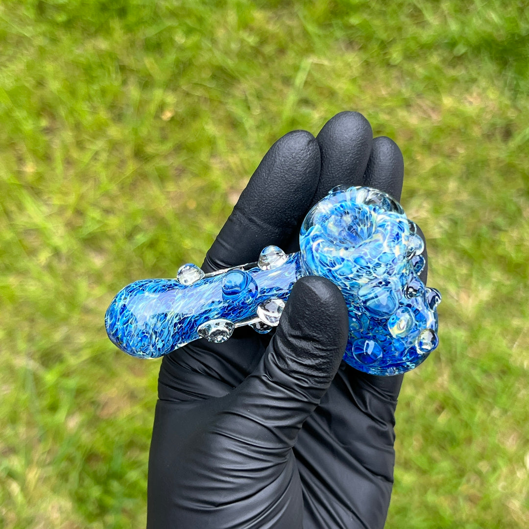 Ocean Blue Marble Hammer Glass Pipe TG