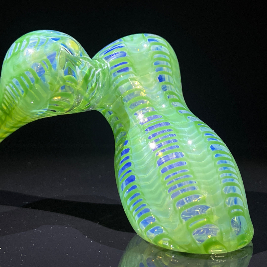 Fumed Color Rake Sidecar Bubbler Glass Pipe Mary Jane's Glass