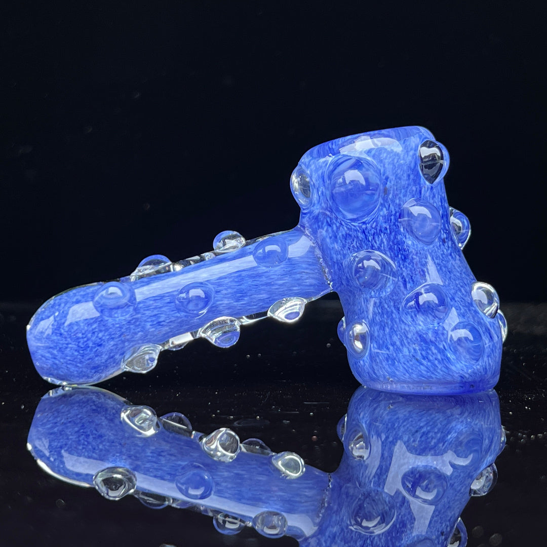 Blue Peanut Pipes + Sky Blue Marble Hammer Combo Glass Pipe TG   