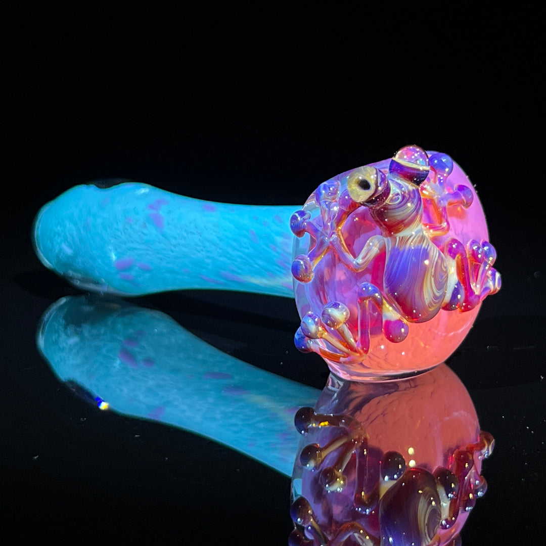 Frozen Explosion Frog Spoon Glass Pipe Beezy Glass   