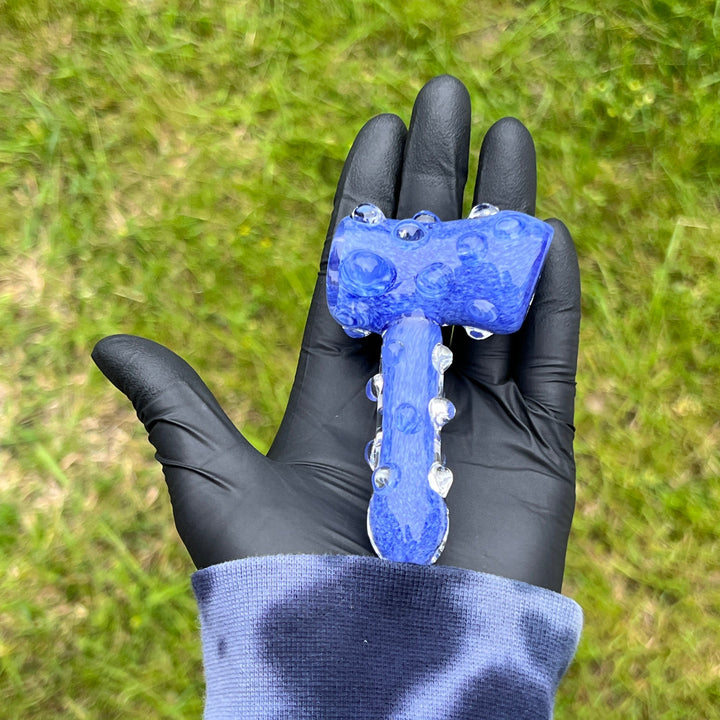 Horned Dichro Hammer + Sky Blue Marble Hammer Combo Glass Pipe Jeff Cooper   