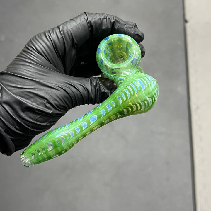 Fumed Color Rake Sidecar Bubbler Glass Pipe Mary Jane's Glass