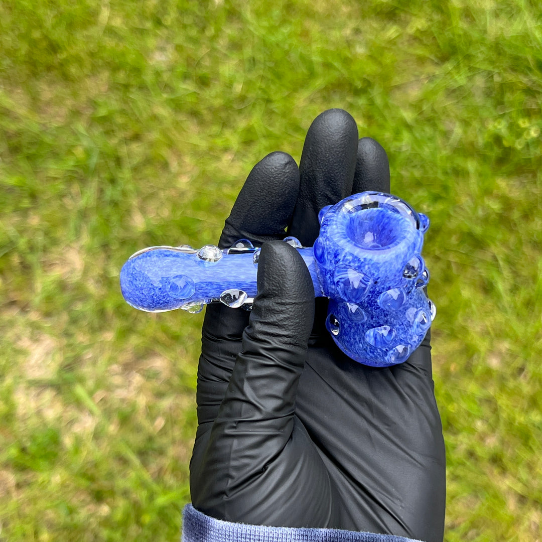 Sky Blue Marble Hammer Glass Pipe TG   