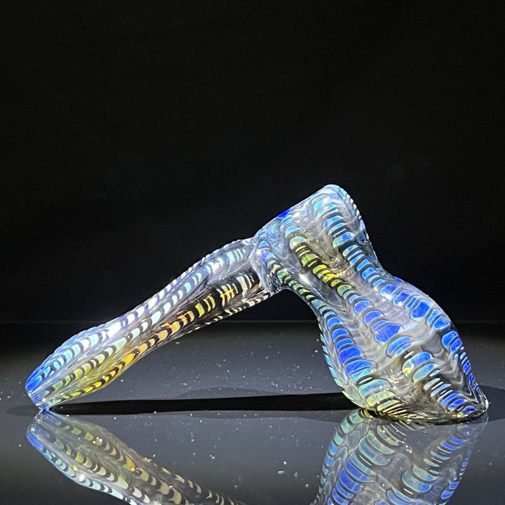 Fumed Color Rake Hammer Bubbler Glass Pipe Mary Jane's Glass