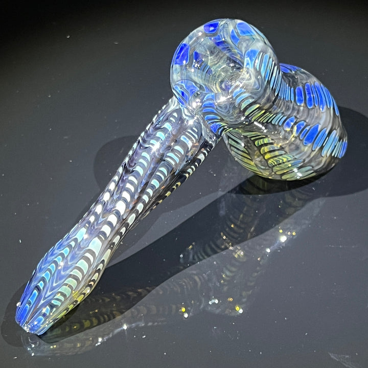 Fumed Color Rake Hammer Bubbler Glass Pipe Mary Jane's Glass