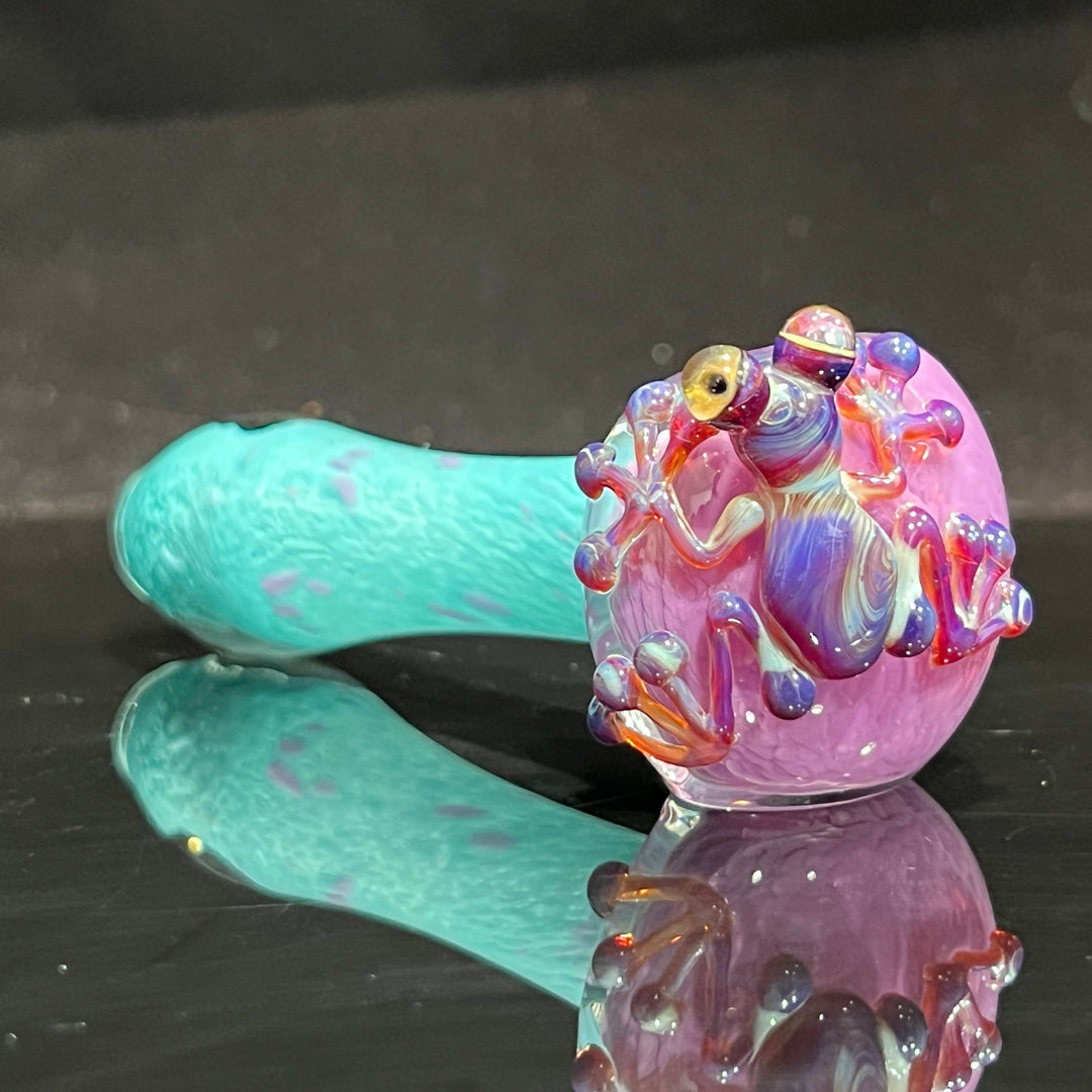 Frozen Explosion Frog Spoon Glass Pipe Beezy Glass   