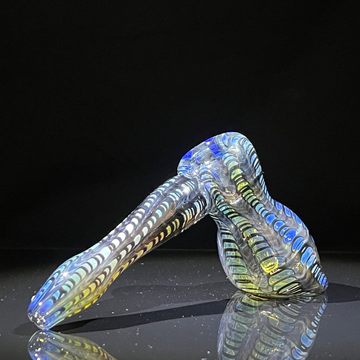 Fumed Color Rake Hammer Bubbler Glass Pipe Mary Jane's Glass