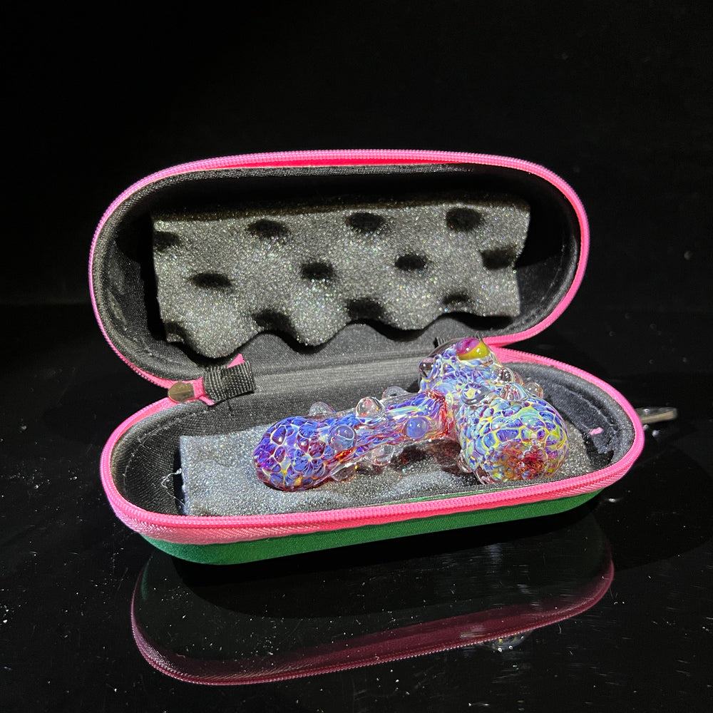 Purple Marble Hammer + Case Combo Glass Pipe TG   