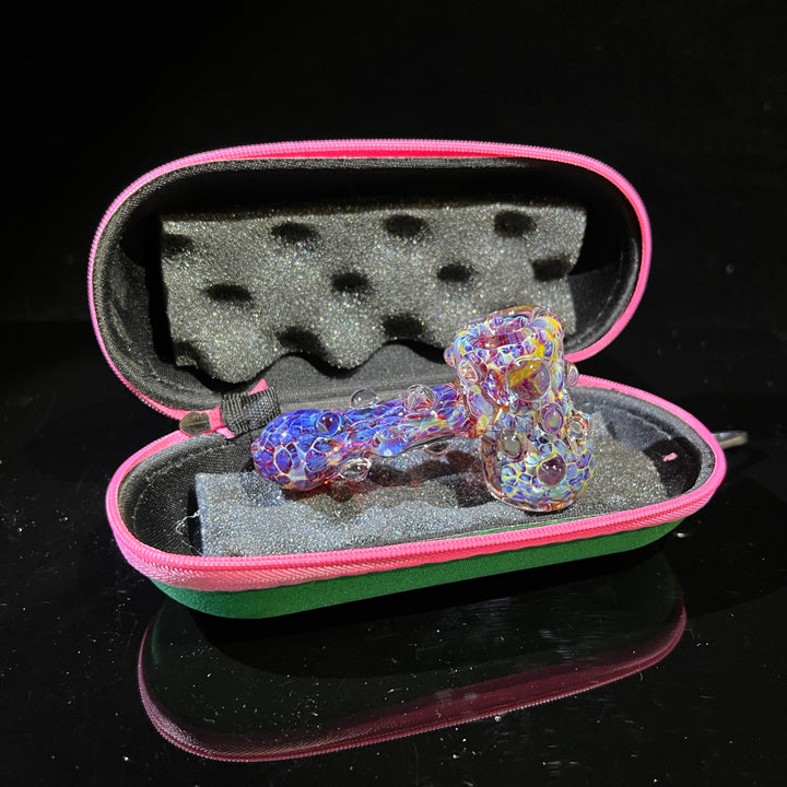 Purple Marble Hammer + Case Combo Glass Pipe TG   