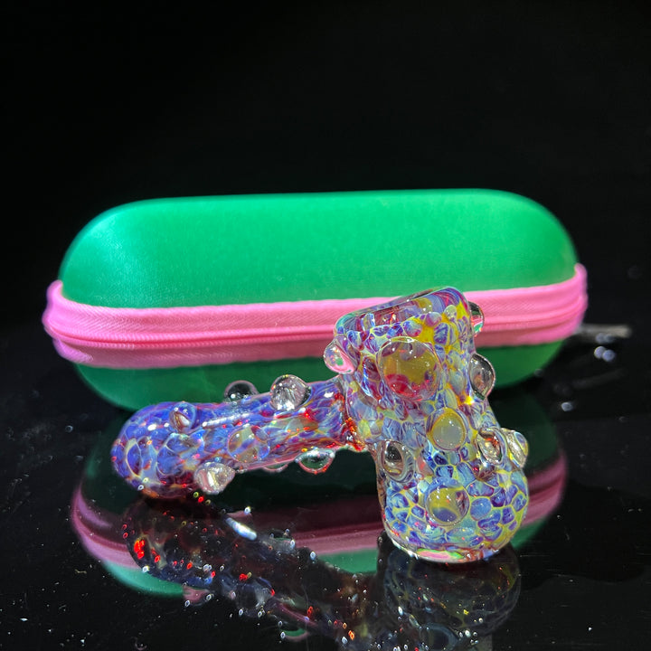 Purple Marble Hammer + Case Combo Glass Pipe TG   