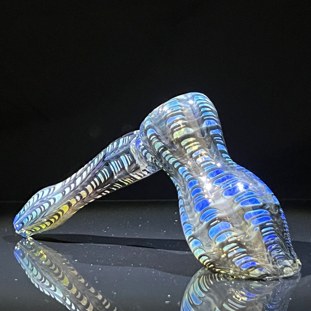 Fumed Color Rake Hammer Bubbler Glass Pipe Mary Jane's Glass