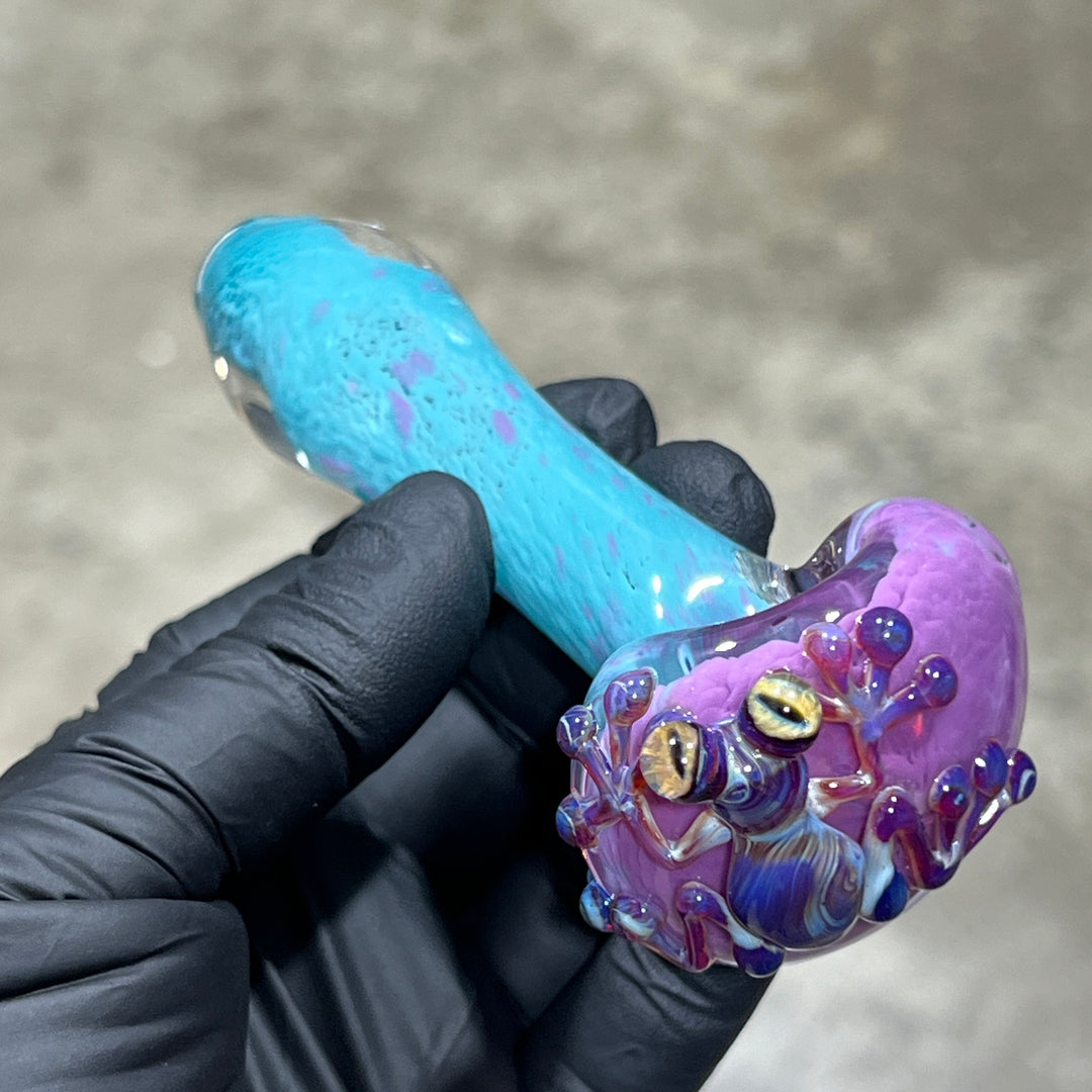 Frozen Explosion Frog Spoon Glass Pipe Beezy Glass   