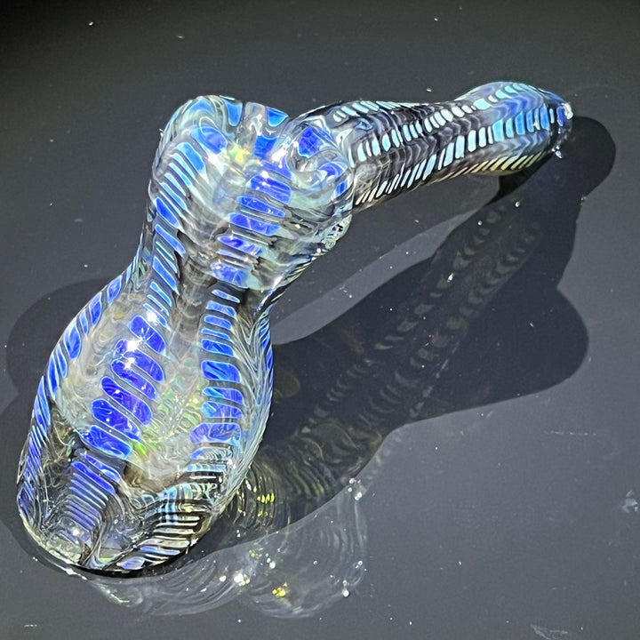 Fumed Color Rake Hammer Bubbler Glass Pipe Mary Jane's Glass