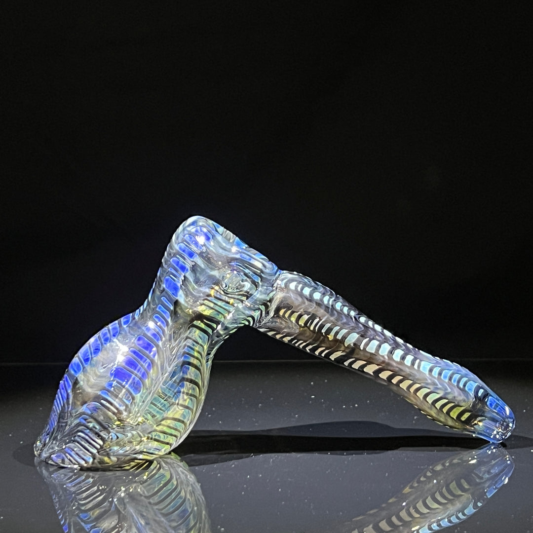 Fumed Color Rake Hammer Bubbler Glass Pipe Mary Jane's Glass