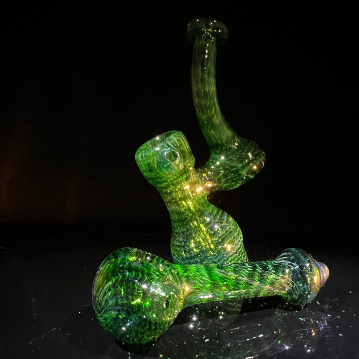 Forrest Green Sherlock Bubbler Combo Glass Pipe Cose Glass   