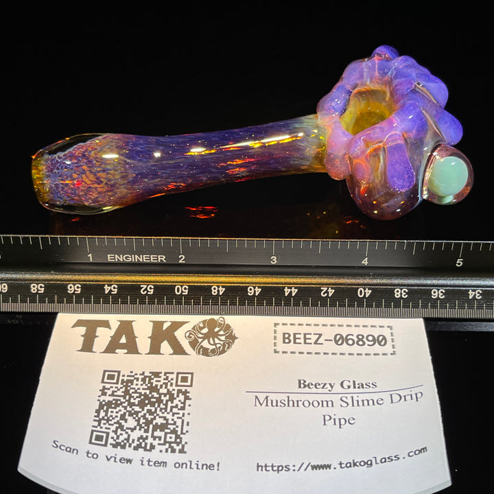 Mushroom Slime Drip Pipe Glass Pipe Beezy Glass   