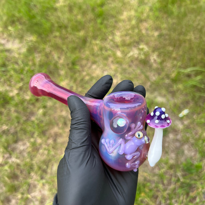 Pink Frog Mushroom Hammer  Beezy Glass   